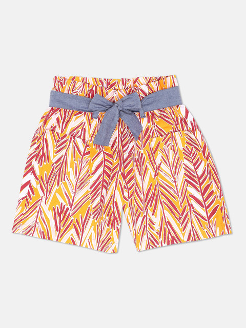 United Colors of Benetton Girls Multicoloured Floral Printed High-Rise Cotton Shorts, Multi 
United Colors of Benetton Girls Multicoloured Floral Printed High-Rise Cotton Shorts, Multi