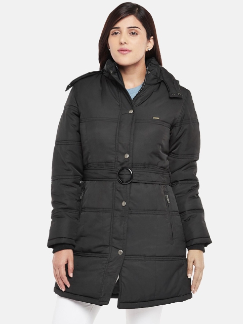 Kosha Women Black Insulator Longline Parka Jacket