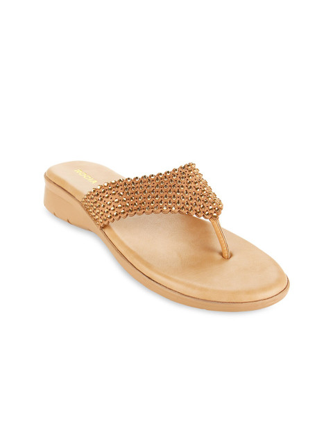 Rocia Women Gold-Toned Ethnic Comfort Sandals 
Rocia Women Gold-Toned Ethnic Comfort Sandals