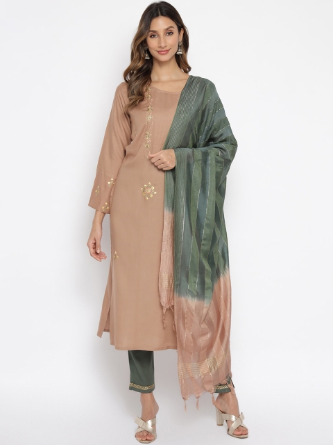 Anaita Women Cream-Coloured Panelled Pure Cotton Kurti with Trousers & With Dupatta
Anaita Women Cream-Coloured Panelled Pure Cotton Kurti with Trousers & With Dupatta