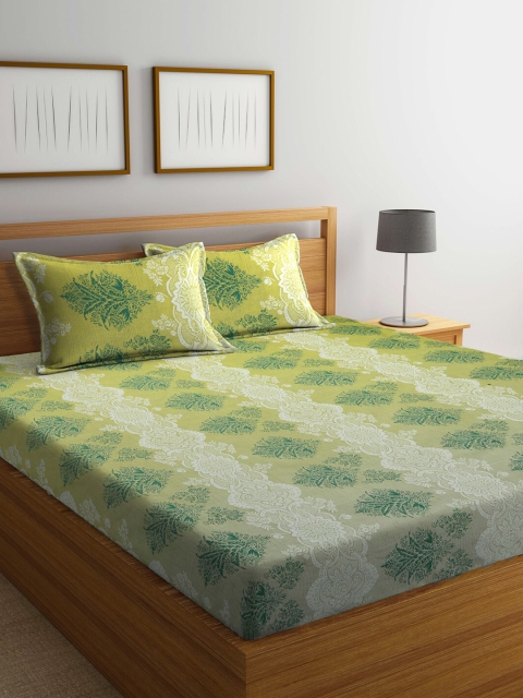 BOMBAY DYEING Green & Grey Ethnic Motifs 144 TC King Bedsheet with 2 Pillow Covers
BOMBAY DYEING Green & Grey Ethnic Motifs 144 TC King Bedsheet with 2 Pillow Covers