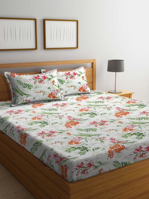 BOMBAY DYEING Orange & Green Floral Cotton 144 TC King Bedsheet with 2 Pillow Covers
BOMBAY DYEING Orange & Green Floral Cotton 144 TC King Bedsheet with 2 Pillow Covers