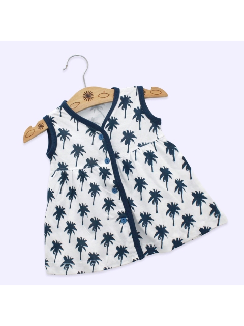 Born Babies Grey Floral A-Line Dress