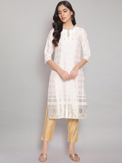 W Women Beige Ethnic Motifs Embroidered Keyhole Neck Flared Sleeves Thread Work Kurta
W Women Beige Ethnic Motifs Embroidered Keyhole Neck Flared Sleeves Thread Work Kurta
