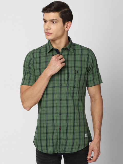 VAN HEUSEN DENIM LABS Men Green Slim Fit Tartan Checks Checked Casual Shirt 100% Cotton
VAN HEUSEN DENIM LABS Men Green Slim Fit Tartan Checks Checked Casual Shirt 100% Cotton