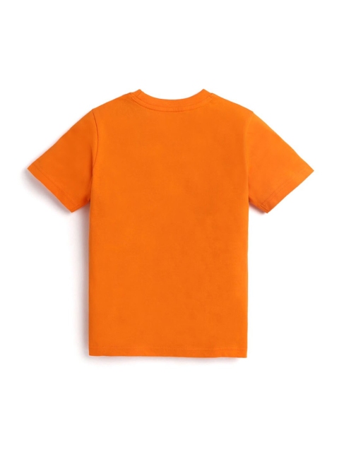 Hopscotch Boys Orange Raw Edge T-shirt