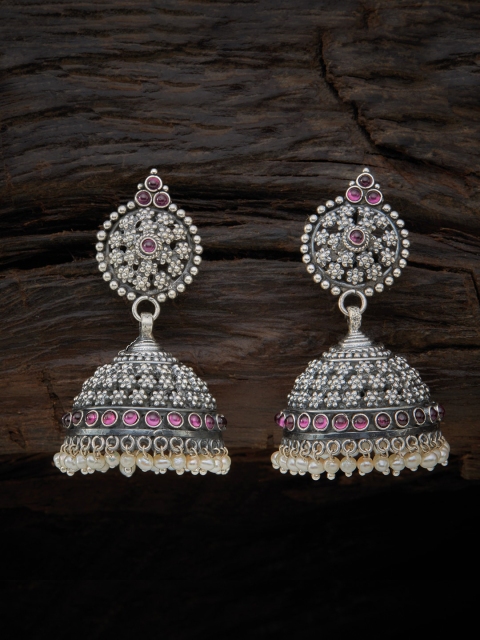 Kushal's Fashion Jewellery Gold-Plated Silver-Toned & Magenta Oxidised Jhumkas Earrings
Kushal's Fashion Jewellery Gold-Plated Silver-Toned & Magenta Oxidised Jhumkas Earrings