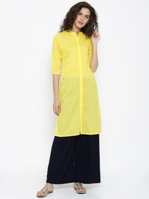 Soch Women Yellow Sheer Kurta