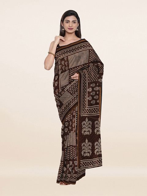 Pothys Brown & Beige Ethnic Motifs Printed Cotton Blend Saree 
Pothys Brown & Beige Ethnic Motifs Printed Cotton Blend Saree
