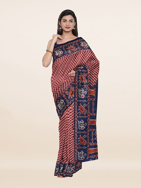 Pothys Maroon & Navy Blue Ethnic Motifs Saree
Pothys Maroon & Navy Blue Ethnic Motifs Saree