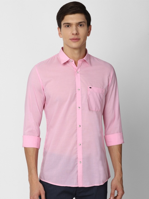 Peter England Casuals Men Pink Slim Fit Casual Shirt