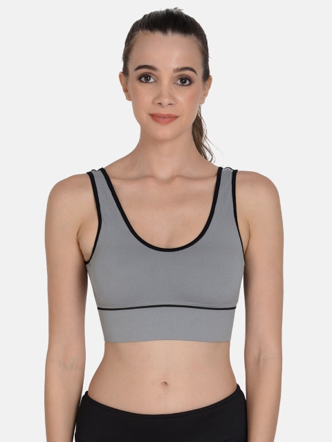 mod & shy Grey Non Padded Workout Sports Bra