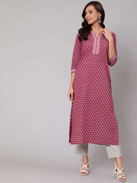 AASI - HOUSE OF NAYO Women Mauve Paisley Yoke Design Keyhole Neck Thread Work Pathani Kurta
AASI - HOUSE OF NAYO Women Mauve Paisley Yoke Design Keyhole Neck Thread Work Pathani Kurta