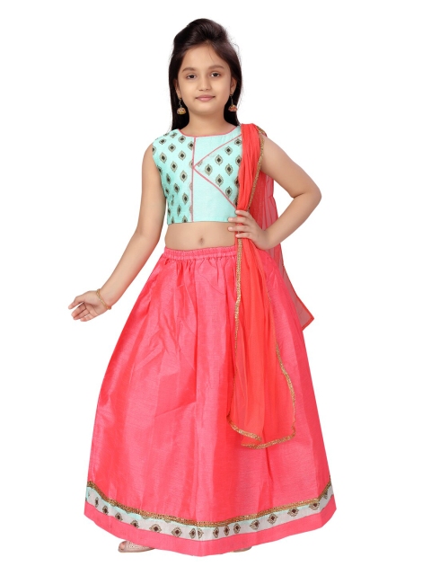 Aarika Girls Green & Peach-Coloured Printed Ready to Wear Lehenga & Blouse With Dupatta
Aarika Girls Green & Peach-Coloured Printed Ready to Wear Lehenga & Blouse With Dupatta
