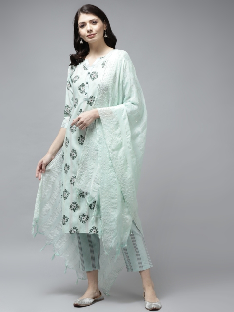 Yufta Women Green Ethnic Motifs Embroidered Pure Cotton Kurta with Trousers & With Dupatta
Yufta Women Green Ethnic Motifs Embroidered Pure Cotton Kurta with Trousers & With Dupatta