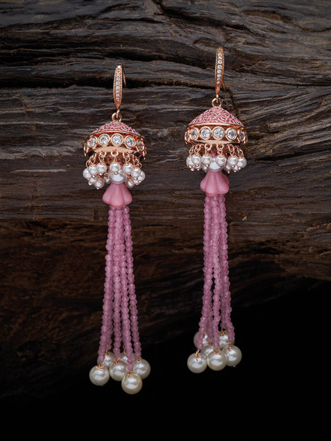 Kushal's Fashion Jewellery Pink Contemporary Jhumkas Earrings
Kushal's Fashion Jewellery Pink Contemporary Jhumkas Earrings