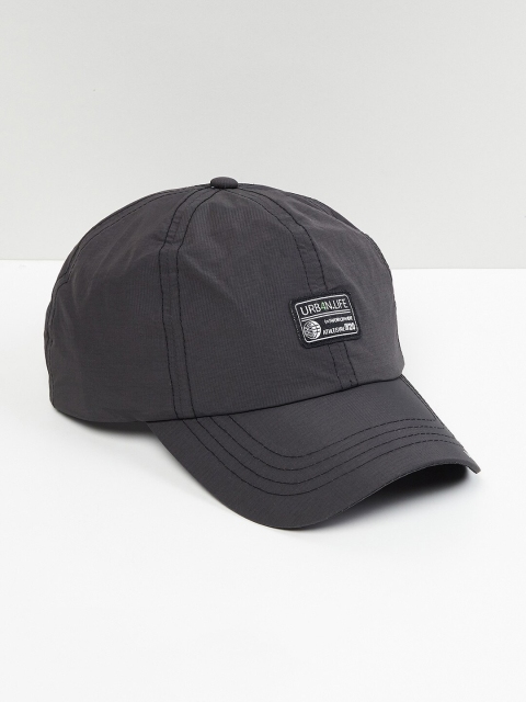 max Men Grey & White Printed Baseball Cap