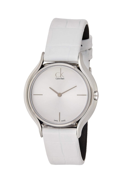 Calvin Klein Women Silver-Toned Dial & White Textured Straps Analogue Watch K2U231K6
Calvin Klein Women Silver-Toned Dial & White Textured Straps Analogue Watch K2U231K6