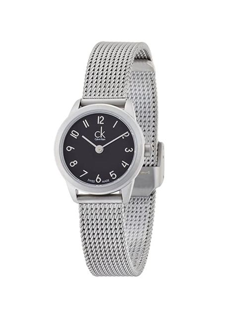 Calvin Klein Women Black Dial & Silver Toned Bracelet Style Straps Analogue Watch K3M53151
Calvin Klein Women Black Dial & Silver Toned Bracelet Style Straps Analogue Watch K3M53151