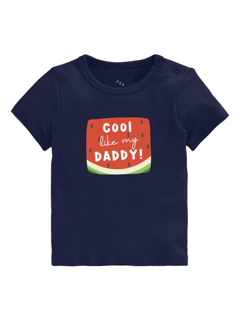 Zeezeezoo Infant Kids Navy Cool Just Like Daddy Printed Pure Cotton T-shirt, Navy blue
Zeezeezoo Infant Kids Navy Cool Just Like Daddy Printed Pure Cotton T-shirt, Navy blue