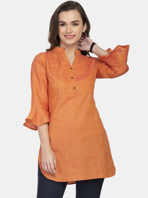 Aarsha Women Orange Flared Sleeves Kurta