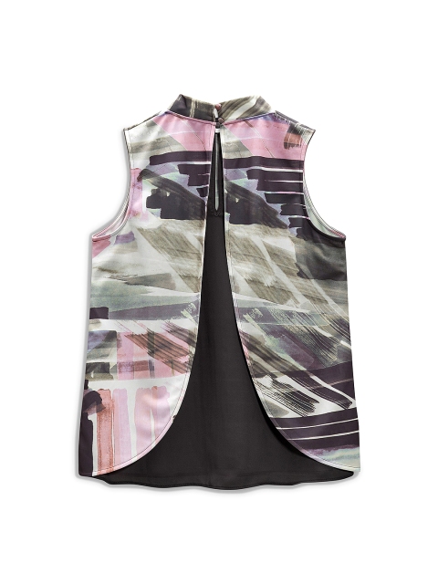 next Women Pink & Black Printed Top