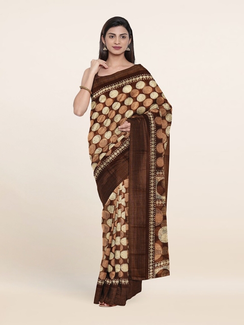 Pothys Women Brown Sarees