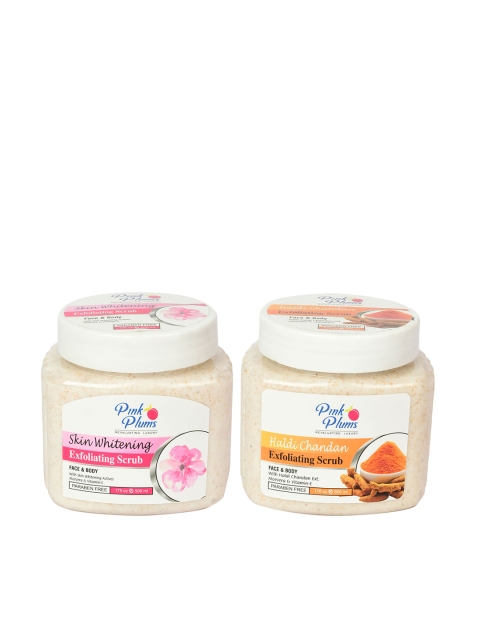 Pink Plums Set Of 2 Haldi & Chandan Skin Whitening Face & Body Exfoliating Scrub, Multi
Pink Plums Set Of 2 Haldi & Chandan Skin Whitening Face & Body Exfoliating Scrub, Multi