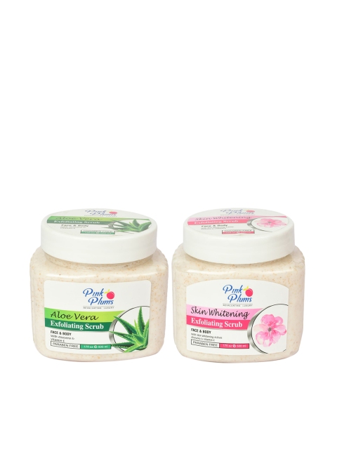 Pink Plums Combo of Face & Body Aloe Vera Scrub & Skin Whitening Scrub - 500 ml Each, Off white
Pink Plums Combo of Face & Body Aloe Vera Scrub & Skin Whitening Scrub - 500 ml Each, Off white
