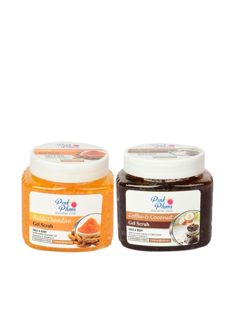 Pink Plums Set of 2 Paraben Free Face & Body Exfoliating Gel Scrub - 500 ml each, Orange
Pink Plums Set of 2 Paraben Free Face & Body Exfoliating Gel Scrub - 500 ml each, Orange
