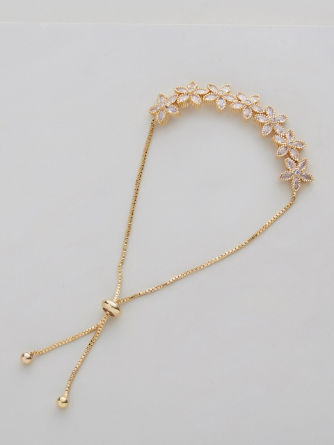 Kushal's Fashion Jewellery Gold-Toned & White Cubic Zirconia Gold-Plated Link Bracelet
Kushal's Fashion Jewellery Gold-Toned & White Cubic Zirconia Gold-Plated Link Bracelet