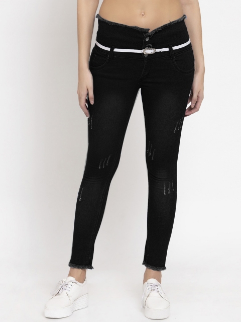 KLOTTHE Women Black Skin Tight Skinny Fit Low Distress Light Fade Stretchable Cotton Jeans
KLOTTHE Women Black Skin Tight Skinny Fit Low Distress Light Fade Stretchable Cotton Jeans