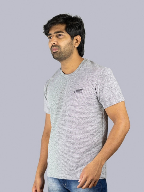 SENPAI Men Grey Printed T-shirt