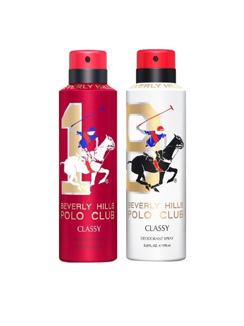 Beverly Hills Polo Club Men Set of 2 Classy No.1 & No.9 Deodorants - 175 ml Each, Red
Beverly Hills Polo Club Men Set of 2 Classy No.1 & No.9 Deodorants - 175 ml Each, Red