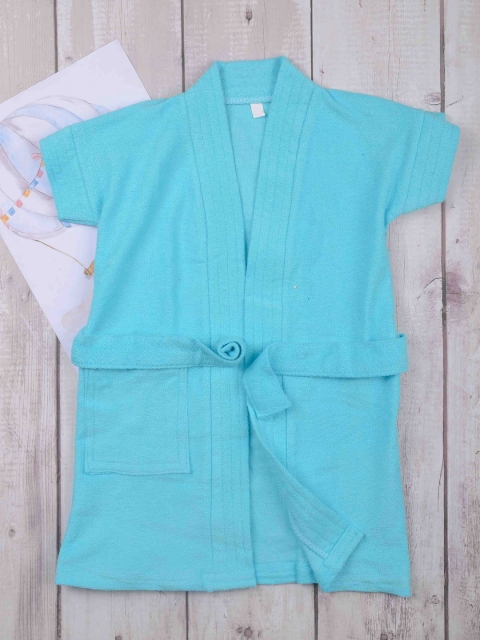 POPLINS Kids Green Solid Bath Robe