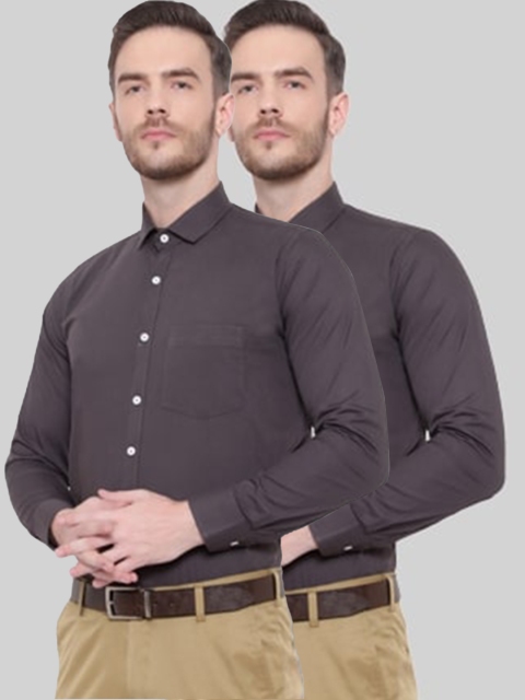 Srey trends Men Grey Comfort Formal Shirt