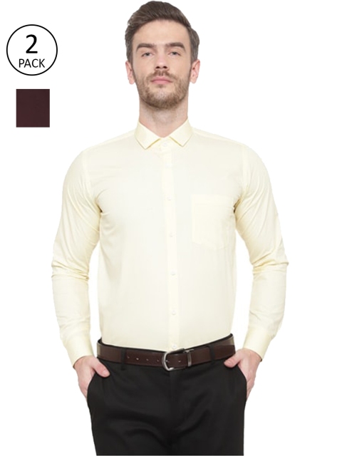 Srey trends Set Of 2 Men Brown & Yellow Comfort Regular Fit Solid Cotton Formal Shirt
Srey trends Set Of 2 Men Brown & Yellow Comfort Regular Fit Solid Cotton Formal Shirt