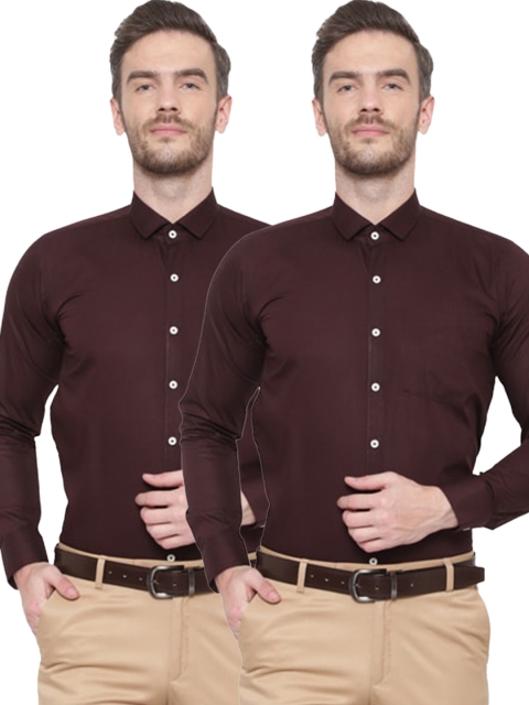 Srey trends Men Brown Comfort Formal Shirt