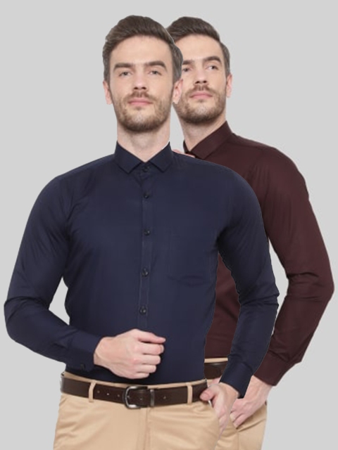 Srey trends Men Pack of 2 Navy Blue & Coffee Brown Comfort Regular Fit Formal Shirts
Srey trends Men Pack of 2 Navy Blue & Coffee Brown Comfort Regular Fit Formal Shirts