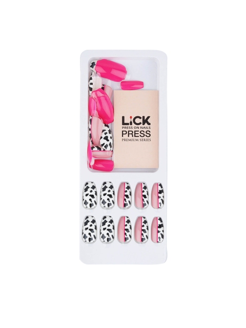 LICK 28 Pieces French Manicure Reusable False Nails Extension With Application Kit, Multi
LICK 28 Pieces French Manicure Reusable False Nails Extension With Application Kit, Multi