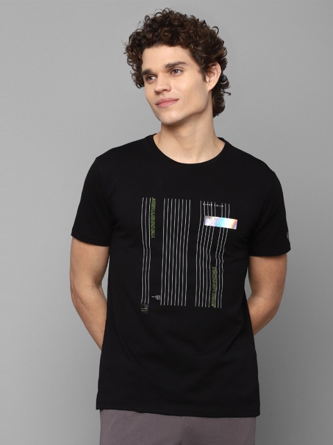 Allen Solly Men Black Typography Printed T-shirt
