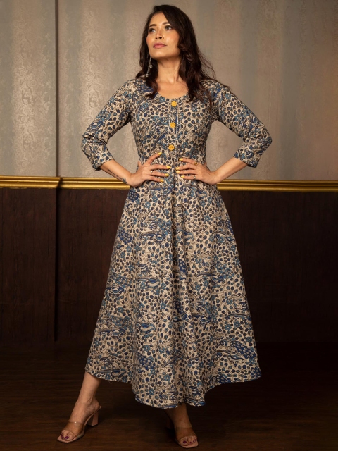 Unnati Silks Women Multicoloured Ethnic Motifs Printed Cold-Shoulder Sleeves Floral Handloom Kurta, Multi
Unnati Silks Women Multicoloured Ethnic Motifs Printed Cold-Shoulder Sleeves Floral Handloom Kurta, Multi