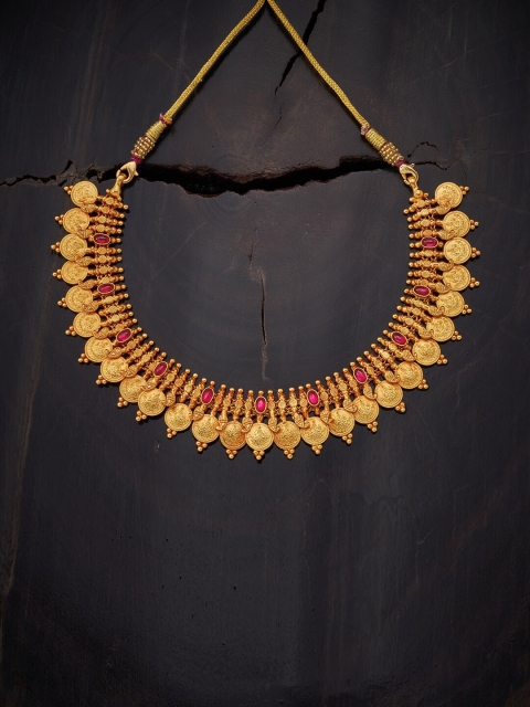 Kushal's Fashion Jewellery Red & Gold-Toned Sterling Silver Gold-Plated Temple Necklace
Kushal's Fashion Jewellery Red & Gold-Toned Sterling Silver Gold-Plated Temple Necklace