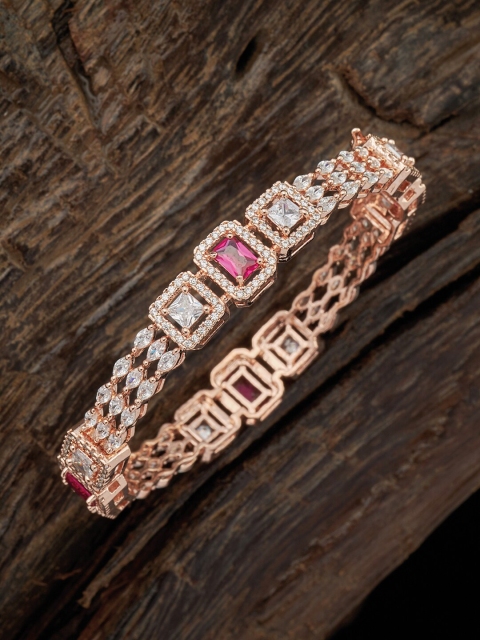 Kushal's Fashion Jewellery Rose Gold-Plated White & Pink Cubic Zirconia Studded Bangles
Kushal's Fashion Jewellery Rose Gold-Plated White & Pink Cubic Zirconia Studded Bangles
