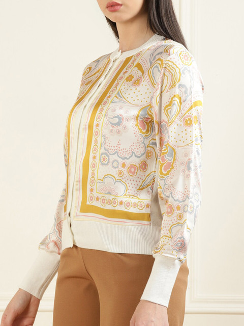Ted Baker Women White & Yellow Floral Printed Pullover 
Ted Baker Women White & Yellow Floral Printed Pullover