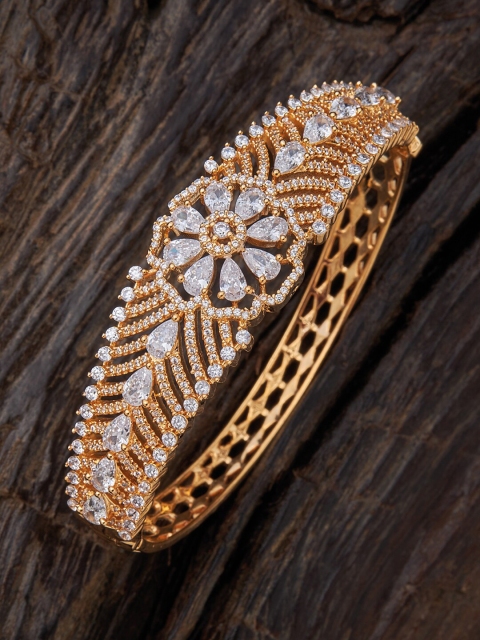 Kushal's Fashion Jewellery Women White Cubic Zirconia Gold-Plated Bangle-Style Bracelet
Kushal's Fashion Jewellery Women White Cubic Zirconia Gold-Plated Bangle-Style Bracelet