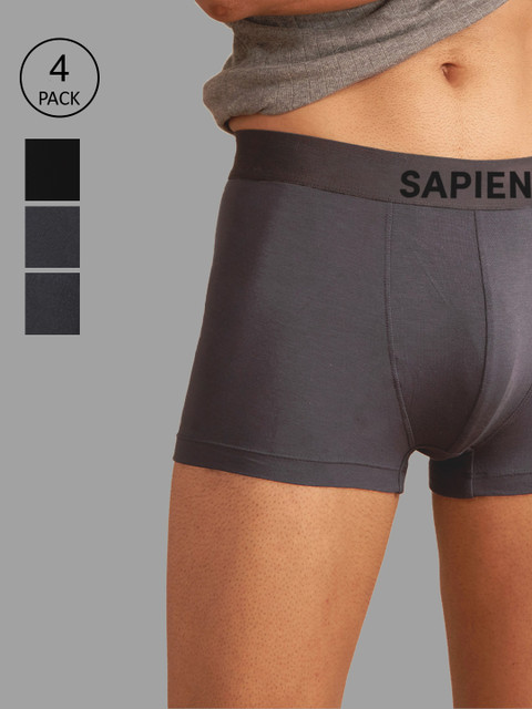 Man Matters Men Set Of 4 Black & Grey Anti-Microbial Trunk 
Man Matters Men Set Of 4 Black & Grey Anti-Microbial Trunk