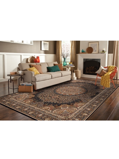 Ddecor Brown Ethnic Motifs Carpet