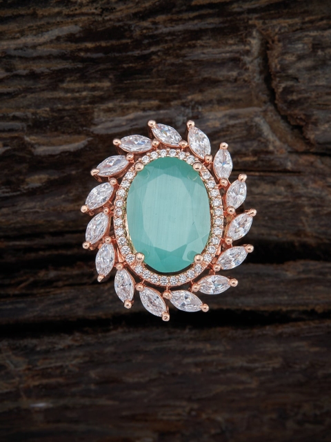 Kushal's Fashion Jewellery Sea Green Rose Gold Plated Cubic Zirconia Stone Studded Ring
Kushal's Fashion Jewellery Sea Green Rose Gold Plated Cubic Zirconia Stone Studded Ring