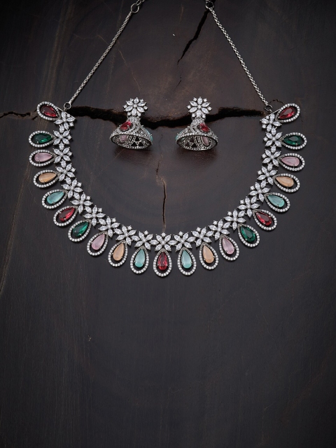 Kushal's Fashion Jewellery Multicoloured Gold-Plated Cubic Zirconia Jewellery Set, Multi
Kushal's Fashion Jewellery Multicoloured Gold-Plated Cubic Zirconia Jewellery Set, Multi